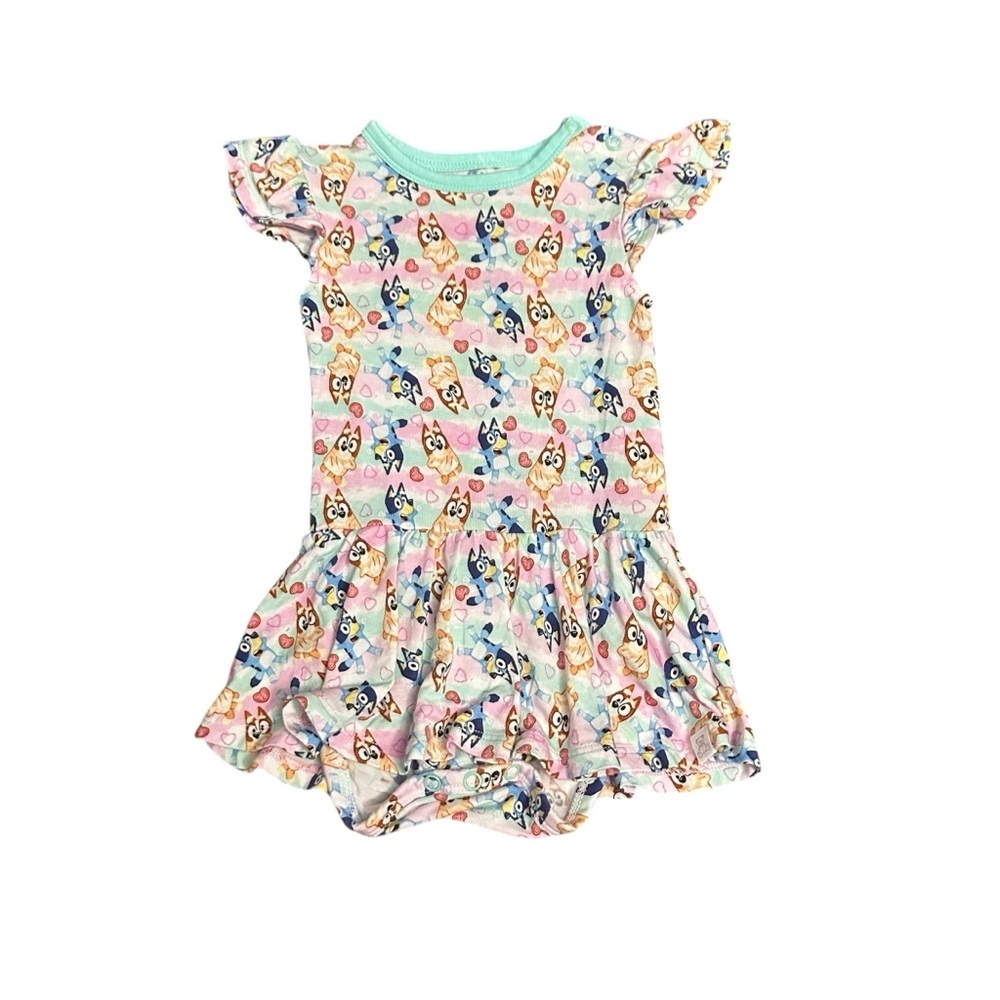 Little Snuggles Cartoon Print Baby Dress